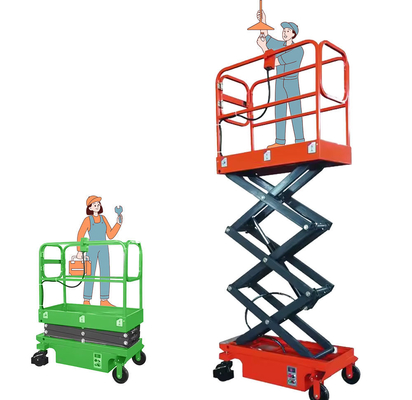 Купить Hydraulic 12m Electric Mobile Scissor Lift Outdoor Aerial Work Platform онлайн изготовление